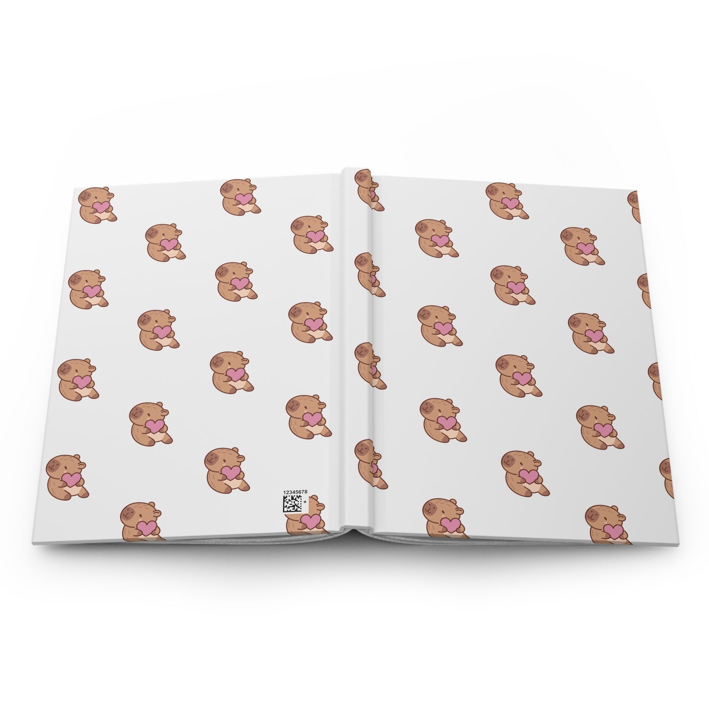The Cute “Capybara Love” Notebook – Hardcover Journal with Heart Design