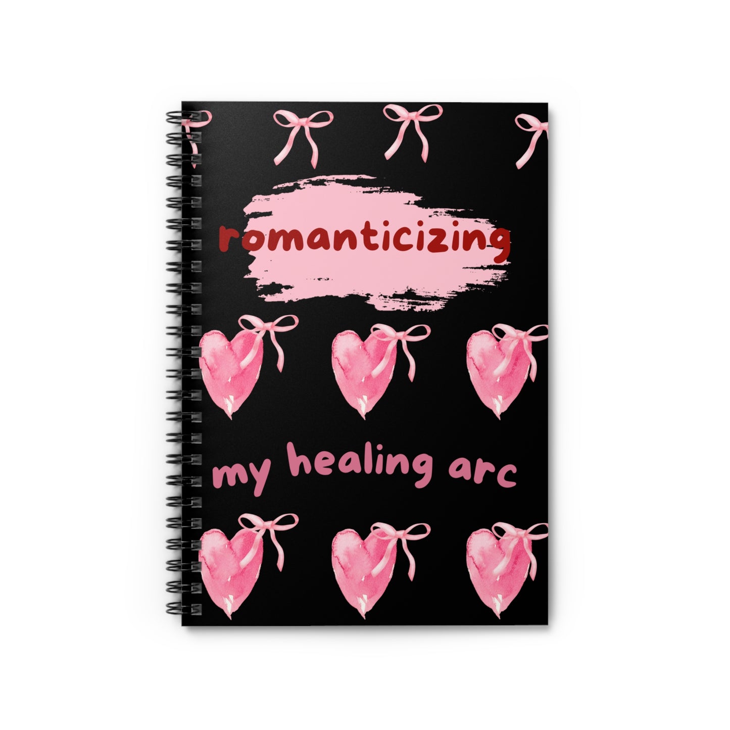Romanticizing My Healing Arc Spiral Notebook - Aesthetic Journal for Self-Care and Reflection