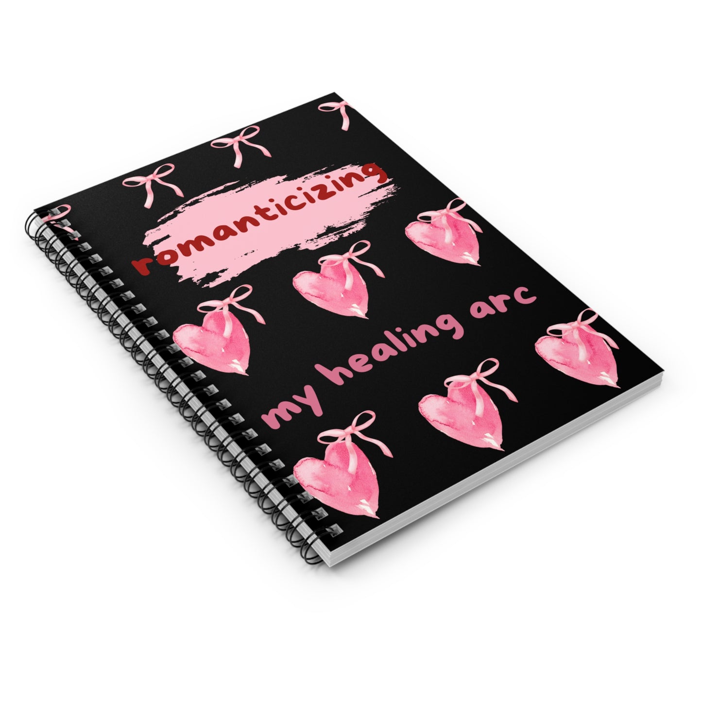 Romanticizing My Healing Arc Spiral Notebook - Aesthetic Journal for Self-Care and Reflection