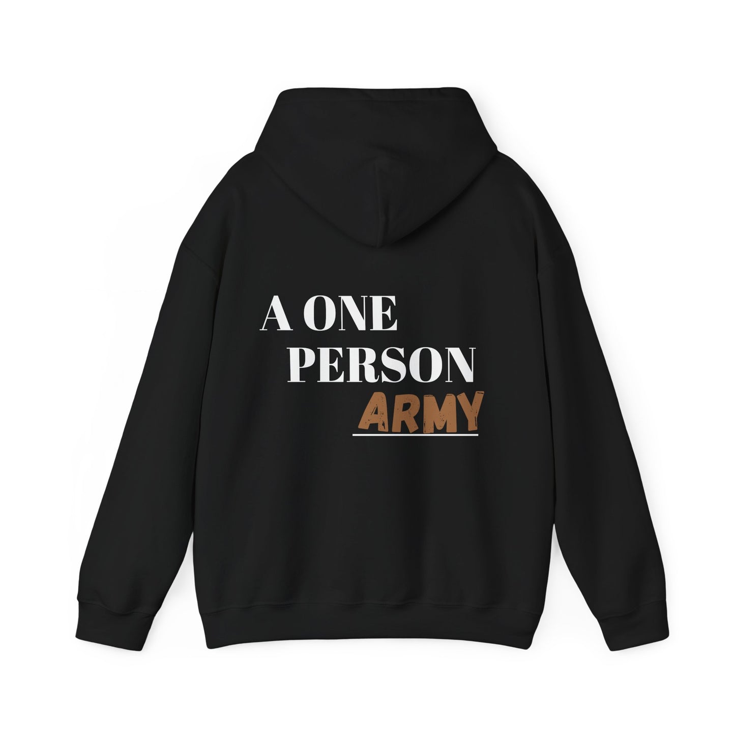 A One Person Army Hoodie - Black Unisex Heavy Blend Sweatshirt