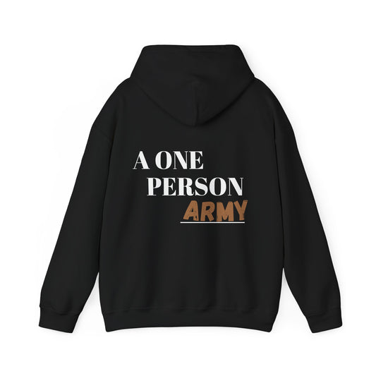 A One Person Army Hoodie - Black Unisex Heavy Blend Sweatshirt