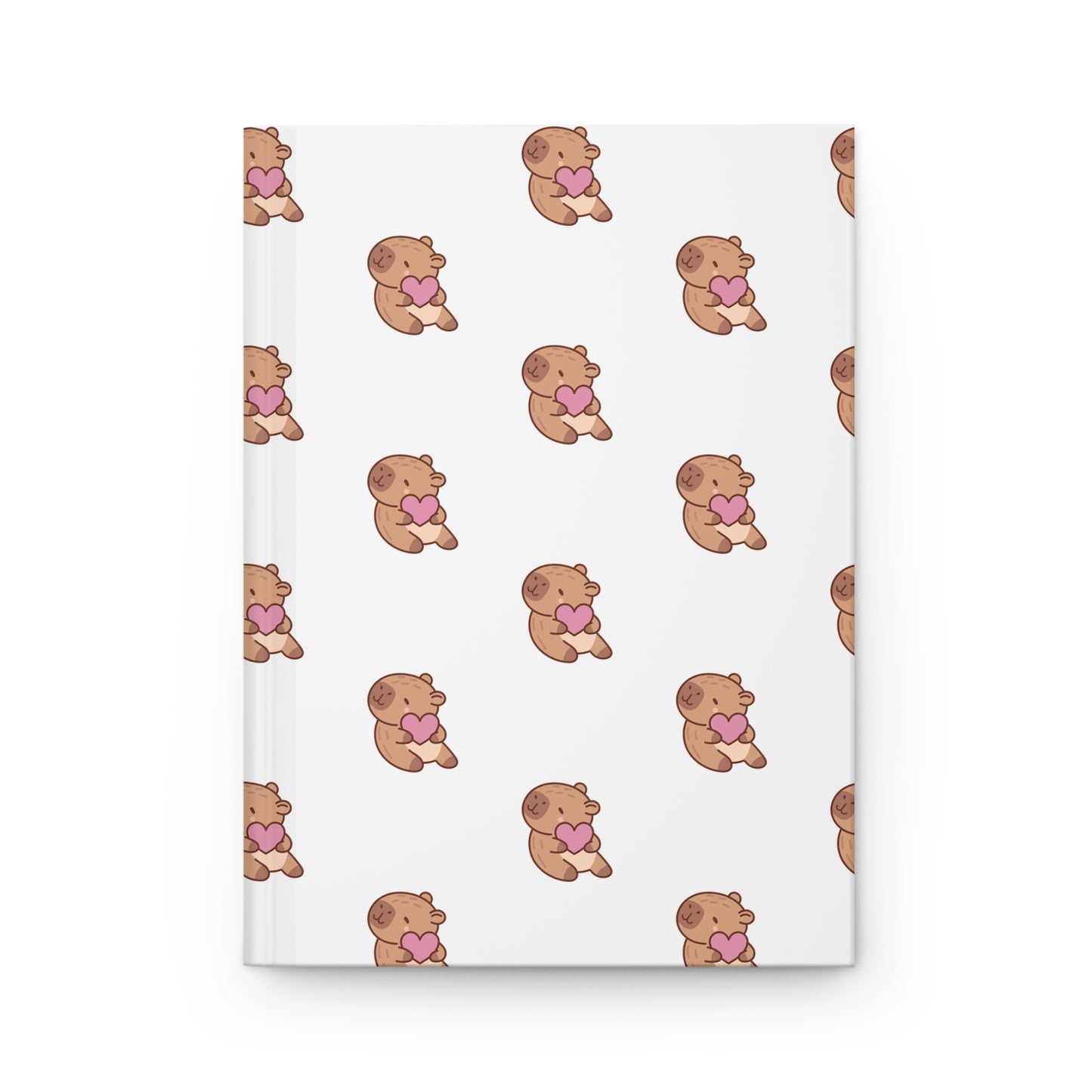 The Cute “Capybara Love” Notebook – Hardcover Journal with Heart Design